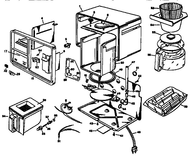 Coffeemaker Diagram and Parts List for SDC1D-TYPE4  Black and Decker Coffee Maker